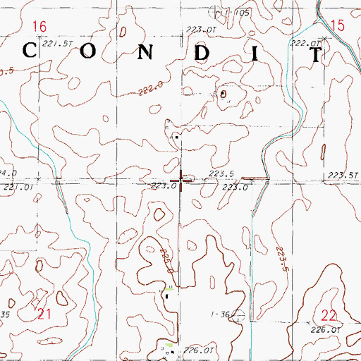 Topographic Map of Township of Condit, IL