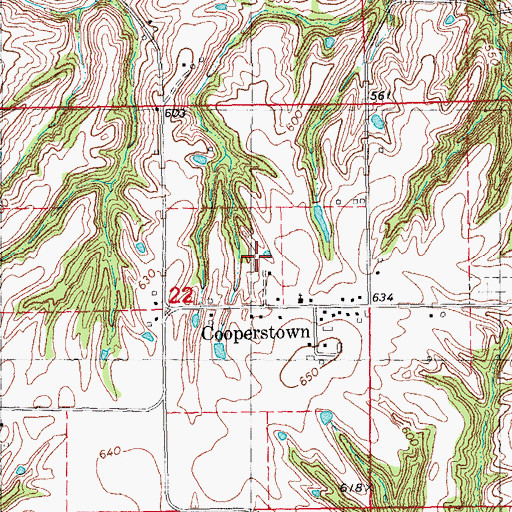 Topographic Map of Township of Cooperstown, IL