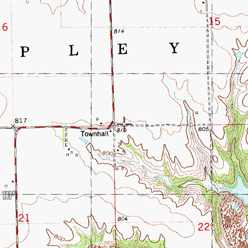 Topographic Map of Township of Copley, IL