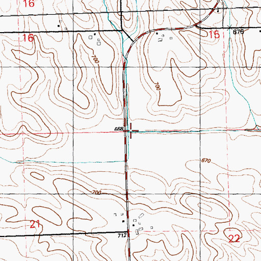Topographic Map of Township of Cornwall, IL