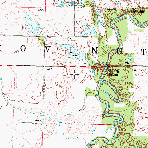 Topographic Map of Township of Covington, IL
