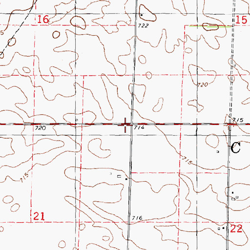 Topographic Map of Township of Creek, IL