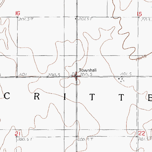 Topographic Map of Township of Crittenden, IL