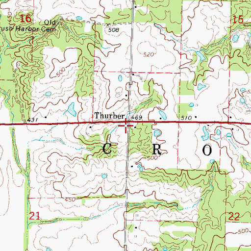 Topographic Map of Township of Crook, IL