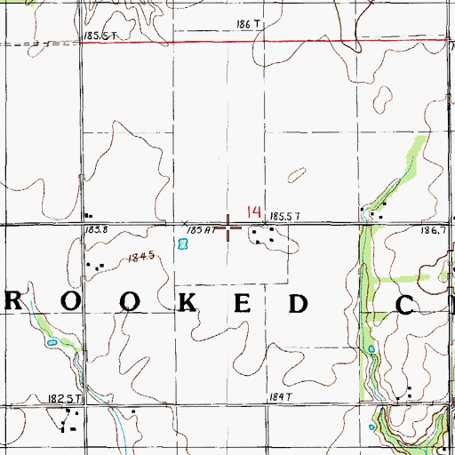 Topographic Map of Township of Crooked Creek, IL