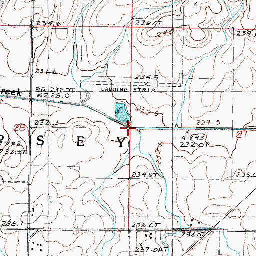 Topographic Map of Township of Cropsey, IL