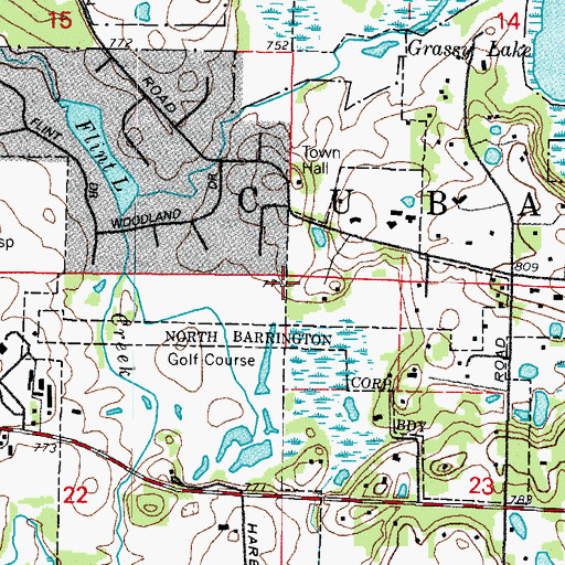 Topographic Map of Township of Cuba, IL