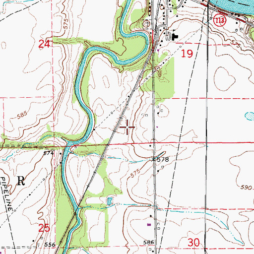 Topographic Map of Township of Custer, IL