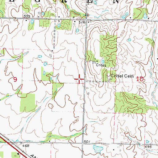 Topographic Map of Township of Dahlgren, IL