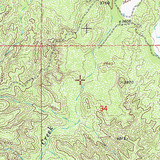 Topographic Map of Rattlesnake Canyon, AZ