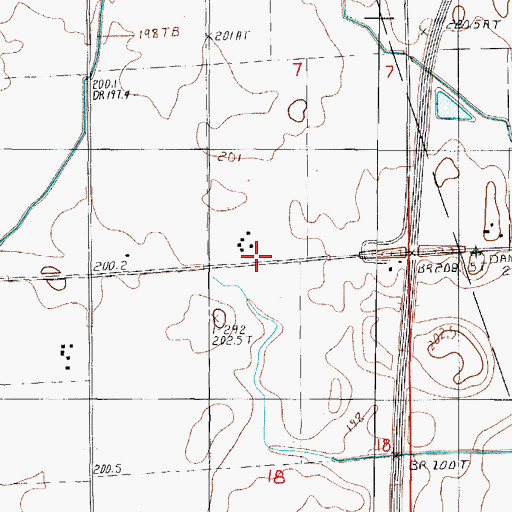 Topographic Map of Township of Danforth, IL