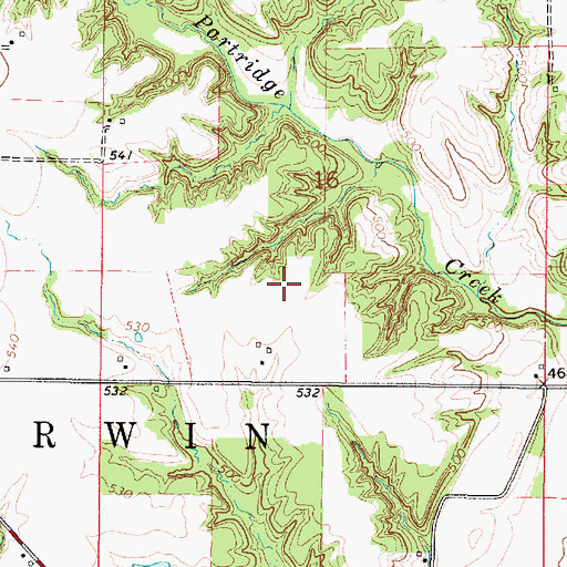 Topographic Map of Township of Darwin, IL