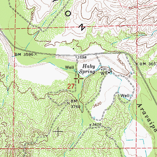 Topographic Map of Rattlesnake Creek, AZ