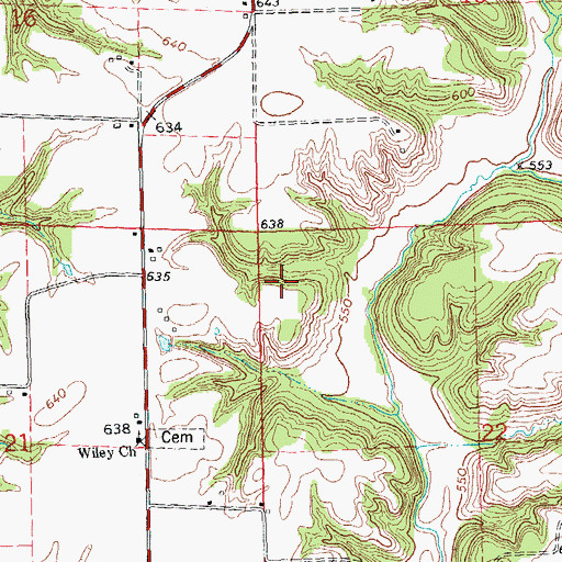 Topographic Map of Township of Deerfield, IL