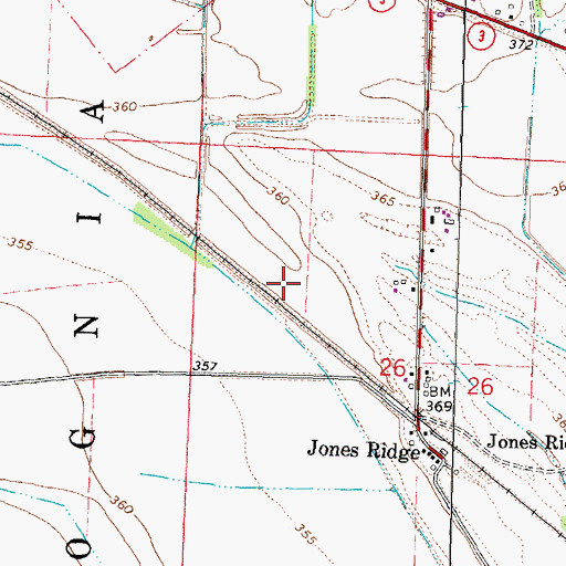 Topographic Map of Township of Degognia, IL