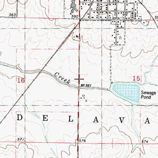 Topographic Map of Township of Delavan, IL