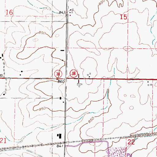 Topographic Map of Township of Dement, IL
