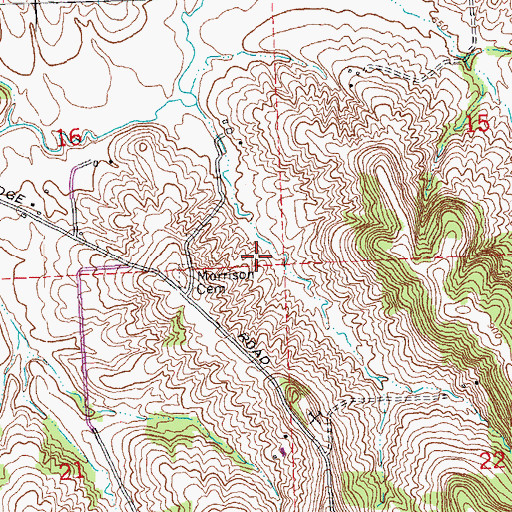 Topographic Map of Township of Derinda, IL