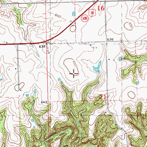Topographic Map of Township of Detroit, IL