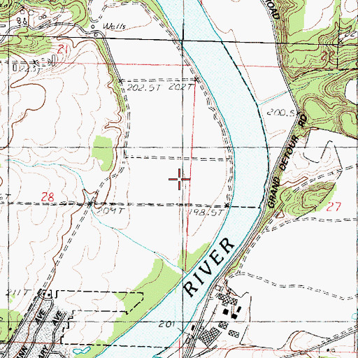 Topographic Map of Township of Dixon, IL