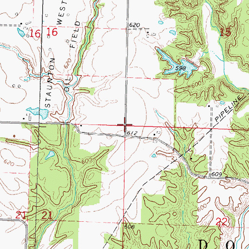Topographic Map of Township of Dorchester, IL
