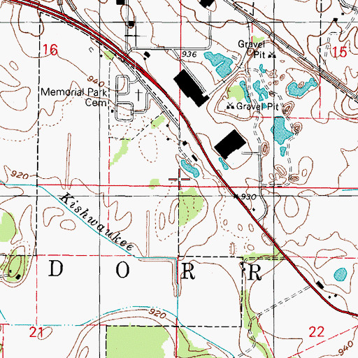 Topographic Map of Township of Dorr, IL