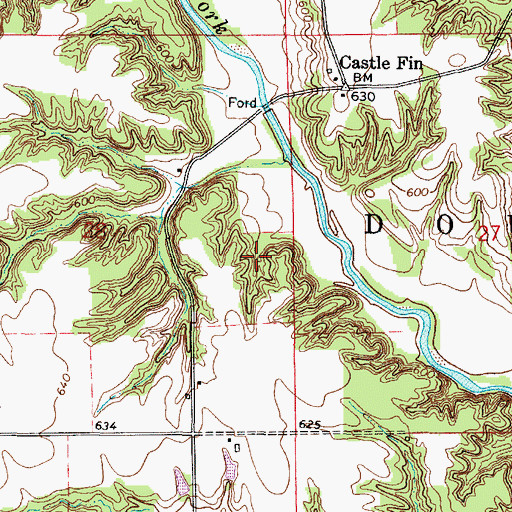Topographic Map of Township of Douglas, IL