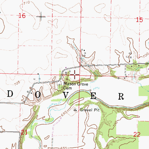 Topographic Map of Township of Dover, IL