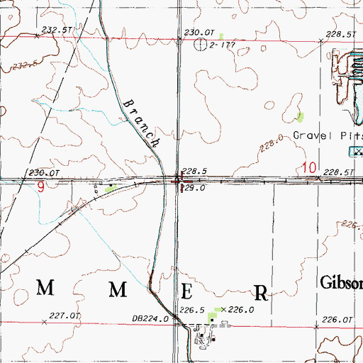 Topographic Map of Township of Drummer, IL
