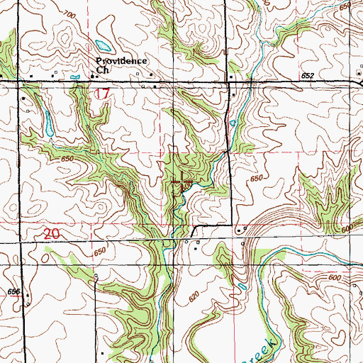 Topographic Map of Township of Drury, IL