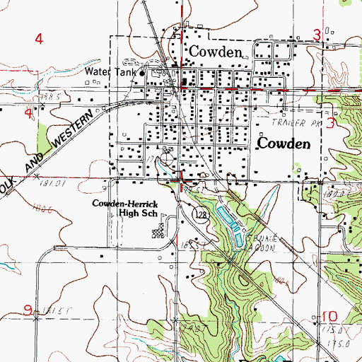 Topographic Map of Township of Dry Point, IL