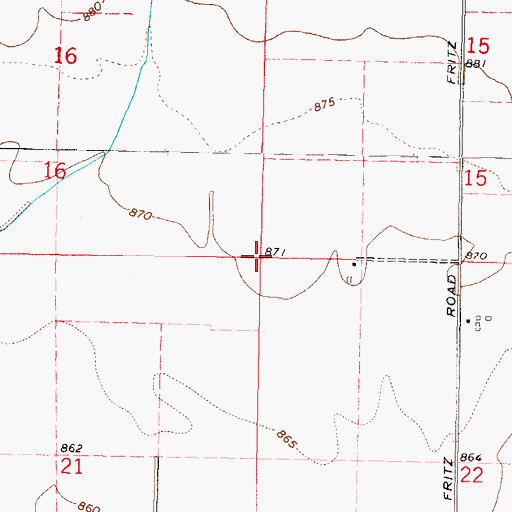 Topographic Map of Township of Dunham, IL