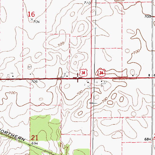 Topographic Map of Township of Earl, IL