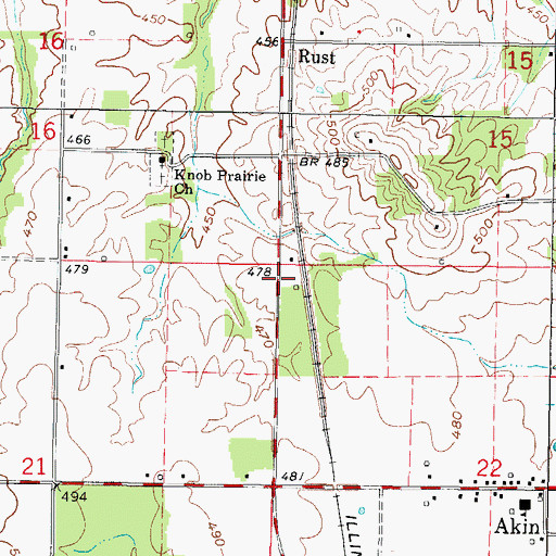 Topographic Map of Township of Eastern, IL