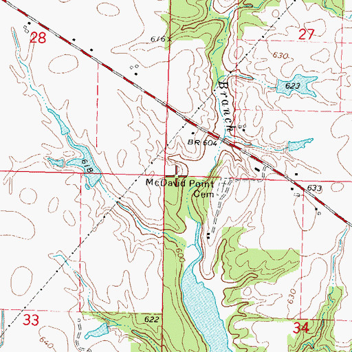 Topographic Map of Township of East Fork, IL