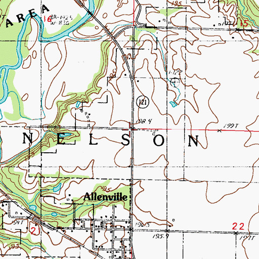 Topographic Map of Township of East Nelson, IL