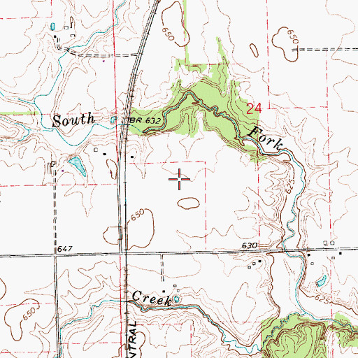 Topographic Map of Township of Edgar, IL