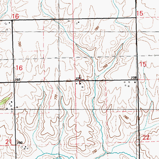 Topographic Map of Township of Edgington, IL