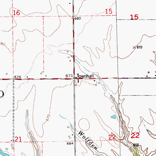 Topographic Map of Township of Eldorado, IL