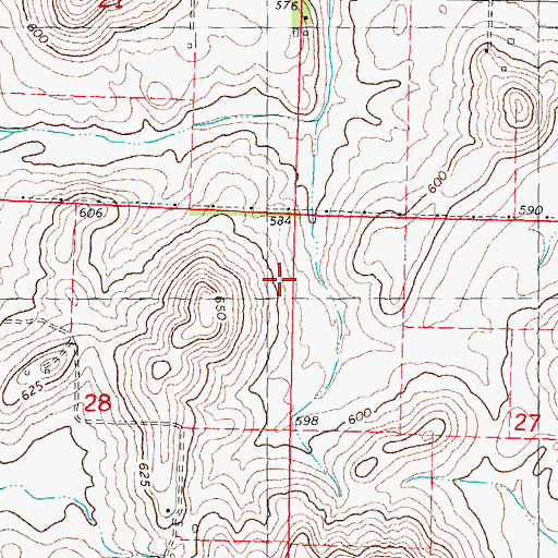 Topographic Map of Township of Elkhart, IL