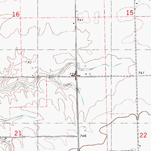 Topographic Map of Township of Ellison, IL