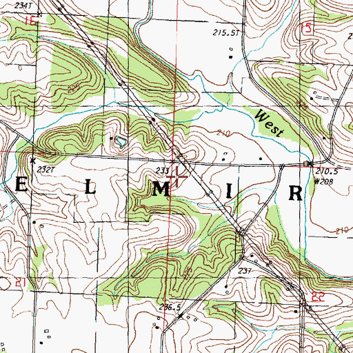 Topographic Map of Township of Elmira, IL