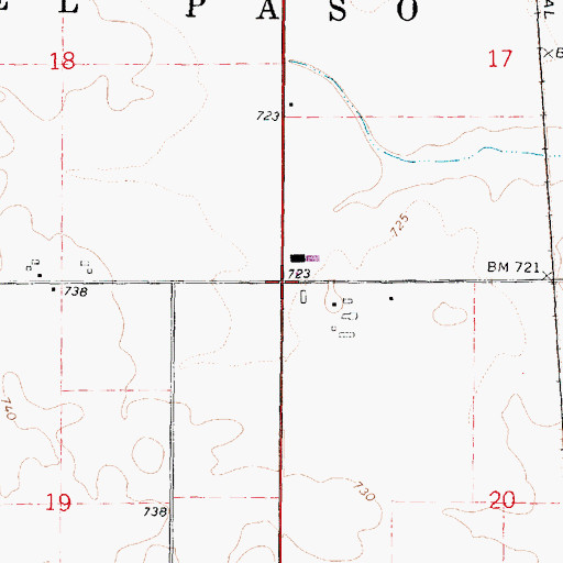 Topographic Map of Township of El Paso, IL