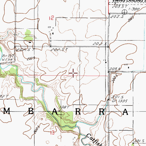 Topographic Map of Township of Embarrass, IL