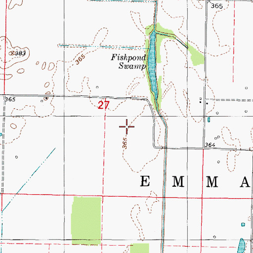 Topographic Map of Township of Emma, IL