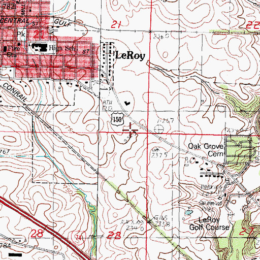 Topographic Map of Township of Empire, IL