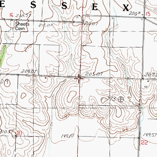 Topographic Map of Township of Essex, IL