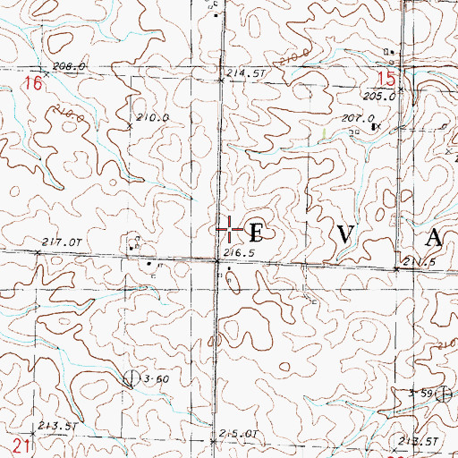 Topographic Map of Township of Evans, IL