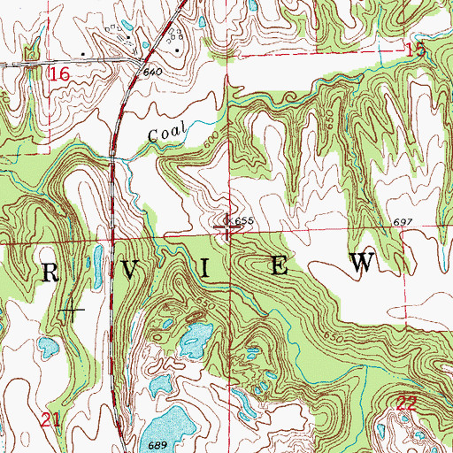 Topographic Map of Township of Fairview, IL