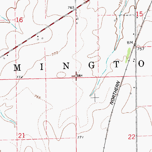 Topographic Map of Township of Farmington, IL